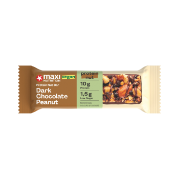 Maxi Nutrition vegan Protein Nut Bar Dark Chocolate Peanut, Proteinriegel, 46g